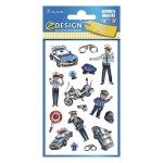 Naklejki Z-DESIGN metaliczne-policjanci AVERY ZWECKFORM 16szt. /56794/