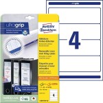 Usuwalne etykiety na segregatory Avery Zweckform; A4, 30 ark./op., 59x192mm /L6061REV-20/