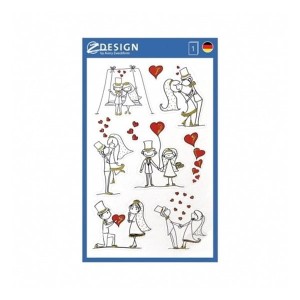 Naklejki Z-DESIGN tłoczone-młoda para AVERY ZWECKFORM 9szt. /55181/