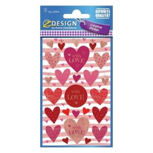 Naklejki Z-DESIGN papierowe-love AVERY ZWECKFORM 26szt. /57074/