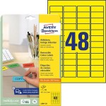 Etykiety usuwalne kolorowe Avery Zweckform 45,7 x 21,2 mm, 960 etykiet, żółte  /L6041-20/
