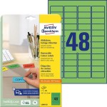 Etykiety usuwalne kolorowe Avery Zweckform, 45,7 x 21,2 mm, 960 etykiet, zielone /L6040-20/