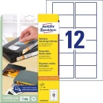 Etykiety Avery Zweckform Usuwalne Na Kasety Wideo 78,7 x 46,6 Białe 25szt /L4742REV-25/