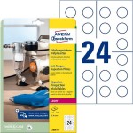 Tabliczki Inspekcyjne Plomby Avery Zweckform Średnica 30mm Białe 240 Etykiet 10 Arkuszy /L7806-10/