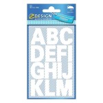 Naklejki Z DESIGN-litery(100 pkt./25 mm) białe-wodoodporne AVERY ZWECKFORM 30szt. /3786/