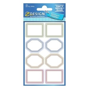 Naklejki Z-DESIGN foliowe na przetwory/do spiżarni geometryczne ramki AVERY ZWECKFORM 16szt. /59956/
