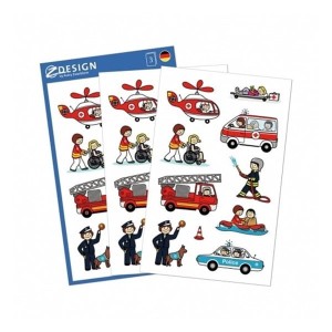 Naklejki Z-DESIGN-strażak/policjant AVERY ZWECKFORM 30szt. /54137/