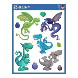 Naklejki Z-DESIGN foliowe na okno-smoki AVERY ZWECKFORM 10szt. /54992/