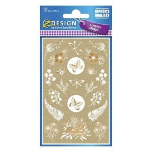Naklejki  Z-DESIGN papierowe-kwiaty i owady AVERY ZWECKFORM 42szt. /57124/