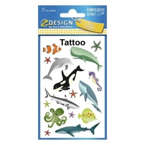 Tatuaże Z-DESIGN-ssaki morskie AVERY ZWECKFORM 16szt. /56765/