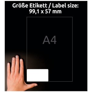 Etykiety papierowe adresowe 99,1 x 57 ZWECKFORM ultra grip trwałe białe 100 arkuszy 1000 etykiet /L7173-100/