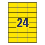 Etykiety Avery Zweckform LK 70x37 Żółte 100szt /3451/