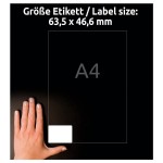 Etykiety papierowe 63,5x46,6 AVERY ZWECKFORM trwałe błyszczące białe 10 arkuszy 150 etykiet /C6080-10/