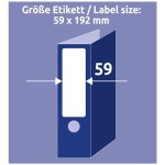 Etykiety na segregator 59x192 AVERY ZWECKFORM trwałe białe 10ark 40 etykiet /L6061-10/