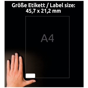 Etykiety poliesterowe 45,7x21,12 wodoodporne AVERY ZWECKFORM HEAVY DUTY usuwalne białe 8 arkuszy 384 etykiet /L4778REV-8/