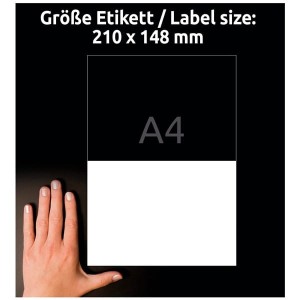 Etykiety poliesterowe 210x148 wodoodporne AVERY ZWECKFORM HEAVY DUTY usuwalne białe 20 arkuszy 40 etykiet /L4717REV-20/