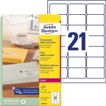 Etykiety adresowe przezroczyste Avery Zweckform; A4, 25 ark./op., 63,5 x 38,1 mm  /L7560-25/