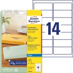 Etykiety adresowe Avery Zweckform 99,1 x 38,1 mm (do kopert DL) 350 etykiet, przezroczyste /J8563-25/