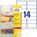 Etykiety adresowe przezroczyste Avery Zweckform; A4, 25 ark./op., 99,1 x 38,1 mm /L7563-25/