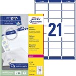 Etykiety recyklingowane adresowe Avery Zweckform; A4, 100 ark./op., 63,5 x 38,1 mm, białe /LR7160-100/