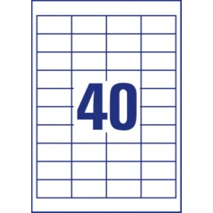 Etykiety uniwersalne Economy Europe100 by Avery Zweckform, 48,5 x 25,4 mm, 4000 etykiet /ELA002/